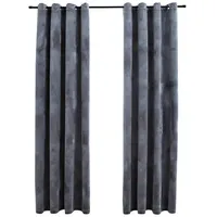 VidaXL Verdunkelungsvorhang Ösen 140 x 225 cm samt anthrazit
