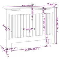 VidaXL Heizkörperabdeckung 2 Stk. Weiß MDF 112 cm -