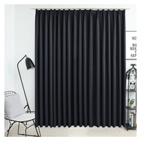 VidaXL Verdunkelungsvorhang mit Haken Schwarz 290 x 245 cm