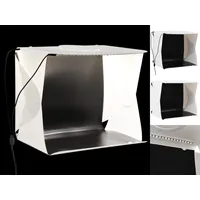 VidaXL LED-Lichtbox für Fotostudio Klappbar 40×34×37 cm Plastik Weiß