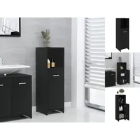 VidaXL Badezimmerschrank Schwarz 30x30x95 cm Holzwerkstoff