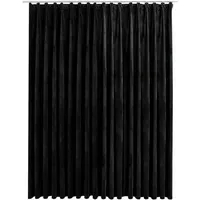 VidaXL Verdunkelungsvorhang mit Haken Samt Schwarz 290 x 245