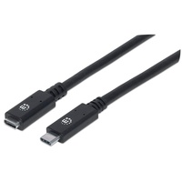 Manhattan SuperSpeed+ USB-C Verlängerungskabel 0.5m schwarz (355230)