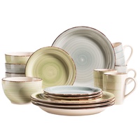 Mäser 931603 Bel Tempo II 16-teiliges Vintage Geschirr Set