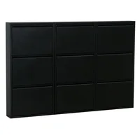 Dynamic24 XXL Schuhschrank Pisa New 9 Klappen Metall Schuhkipper