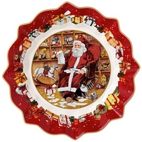 Villeroy & Boch Schale auf Fuß, Santa liest Wunschzettel