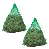 VidaXL 2x Heunetz Engmaschig 0,75x0,75m PP Futternetz Heusack Pferd