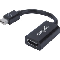 Manhattan Passiver Mini-DisplayPort auf HDMI-Adapter Mini-DisplayPort-Stecker auf HDMI-Buchse] Schwarz