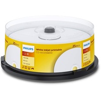 Philips CD-R 80min/700MB, 52x 25er Spindel, printable (CR7D5JB25)