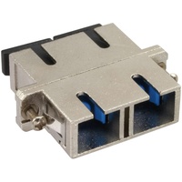 InLine LWL Metall-Kupplung, Duplex SC/SC, singlemode, Keramik-Hülse, zum Einbau