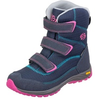 Brütting Arendal V Mädchen Schneestiefel, marine/pink/türkis, 37 EU