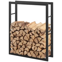 [en.casa] Kaminholzregal 80x100x25cm [en.casa] - Schwarz