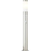 Brilliant Lampe, Leigh Außenstandleuchte 80cm Bewegungsmelder edelstahl, 1x A60,