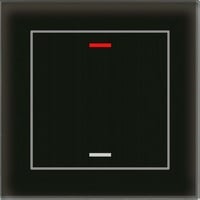 MDT Glastaster II Light 1-fach schwarz, Taster BE-GTL10S.01