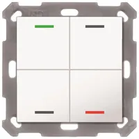 MDT Taster Light 55 4-fach reinweiß glänzend, Taster BE-TAL5504.01