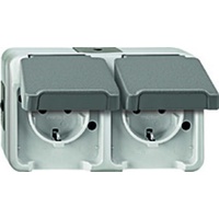 Merten Schuko-Steckdose lichtgrau 2 St.