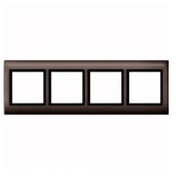 Merten Aquadesign Rahmen 4fach, dunkelbrasil (400415)