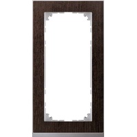 Merten Decor-Rahmen, 2fach ohne Mittelsteg, Wenge/aluminium,