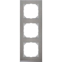 Merten Decor-Rahmen 3fach, Edelstahl/aluminium MEG4030-3646