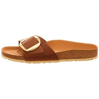 Birkenstock Madrid Big Buckle Nubukleder geölt schmal cognac 38