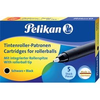 Pelikan 946483 Tintenroller-Patronen schwarz, 5er Set
