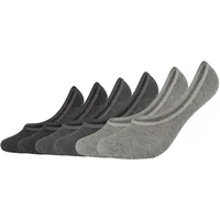 S.Oliver Füßlinge mit Label-Details im 3er-Pack, hellgrau melange 43-46