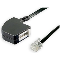 Goobay TAE Adapter F-RJ11/RJ14 0,2m,sw,Bu/St 68584
