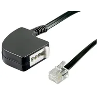 Goobay TAE Adapter F-RJ11/RJ14 0,2m,sw,Bu/St 68584