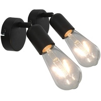 VidaXL Strahler 2 Stk. mit Glühlampen 2 W Schwarz