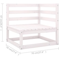 VidaXL Garten-Lounge-Set 6-tlg. weiß Kiefer