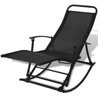 VidaXL Klappbarer Garten-Schaukelstuhl schwarz