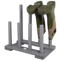 Esschert Design Stiefelhalter, Schuhablage aus Holz in grau, ca.