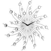 Relaxdays Wanduhr 50,0 cm 50.00 silber