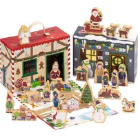 YoaMo Wichtelwerkstatt Adventskalender mit Spielkoffer für Kinder in hochwertigem