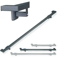 Relaxdays Handlauf eckig, anthrazit