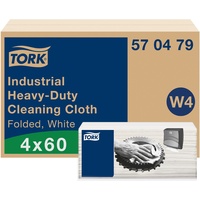 TORK Extra Starke Industrie Reinigungstücher Weiß W4, Mehrzweck, 4