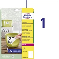 Avery Zweckform wetterfeste Folienetiketten L4775REV-20 weiß 210,0 x 297,0