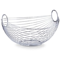 Zeller Obstschale oval 28 cm Metall Silber