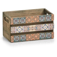 Zeller Deko-Kiste Mosaik, 24x14x13,5cm