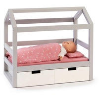 Musterkind Puppen-Hausbett Viola, grau/weiß«,