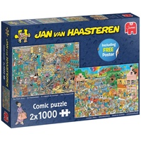 JUMBO Spiele Jan van Haasteren Musikgeschäft & Urlaubsvorfreude 2x1000