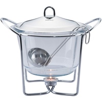 Kinghoff hitzebeständige Heizvase 4,1l 8389 - Silber/Transparent