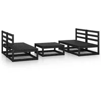 VidaXL Garten-Lounge-Set 5-tlg. schwarz Kiefer