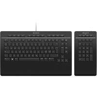 3DConnexion Keyboard Pro with Numpad Nordic QWERTY 3DX-700094, Mattschwarz,