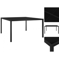 VidaXL Gartentisch 130 x 130 x 72 cm Schwarz