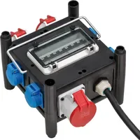 Brennenstuhl Baustromverteiler Gummi CEE IP 44 32 A Schwarz