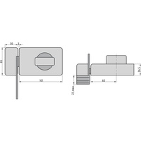 BASI Türzusatzschloss mit Sperrbügel Silber