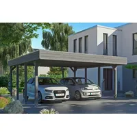 SKANHOLZ Doppelcarport Friesland 5,57 x 5,55 m schiefergrau mit