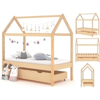 VidaXL Kinderbett mit Schublade Massivholz Kiefer 70x140 cm -