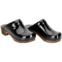 Sanita Wood-Classic Pat. Open Clog Black Gr.37 | Schwarz